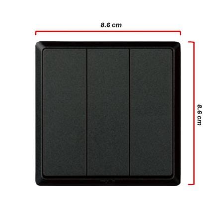 SWITCH 16A 3 GANG 1 WAY CHARCOAL BLACK HC2713-SBL T&J