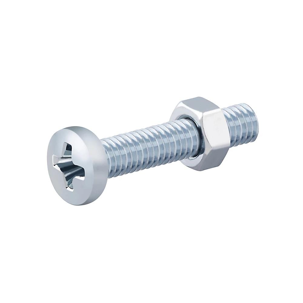 AMAN SCREW BOLT WITH NUT 1/4"x1-1/4" RBN-212 6PCS EACH