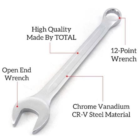TOTAL 1 EA COMBINATION SPANNER WRENCH 8X121MM