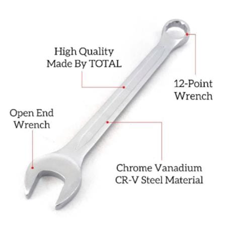 1 ea TOTAL COMBINATION WRENCH 20 x 242mm