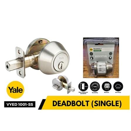 YALE SINGLE DEADBOLT VYED-1001 STAINLESS STEEL