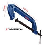 VENUS 5" MALLEABLE IRON G-CLAMP (HEAVY)