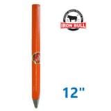 12" POINTED  IRON BULL CONCRETE CHISEL ORANGE