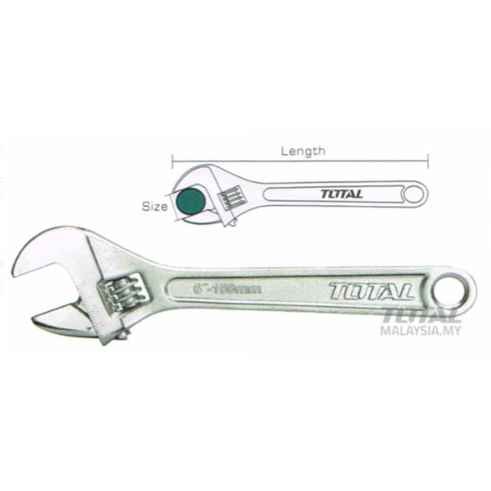 TOTAL ADJUSTABLE WRENCH 12" THT 1010123