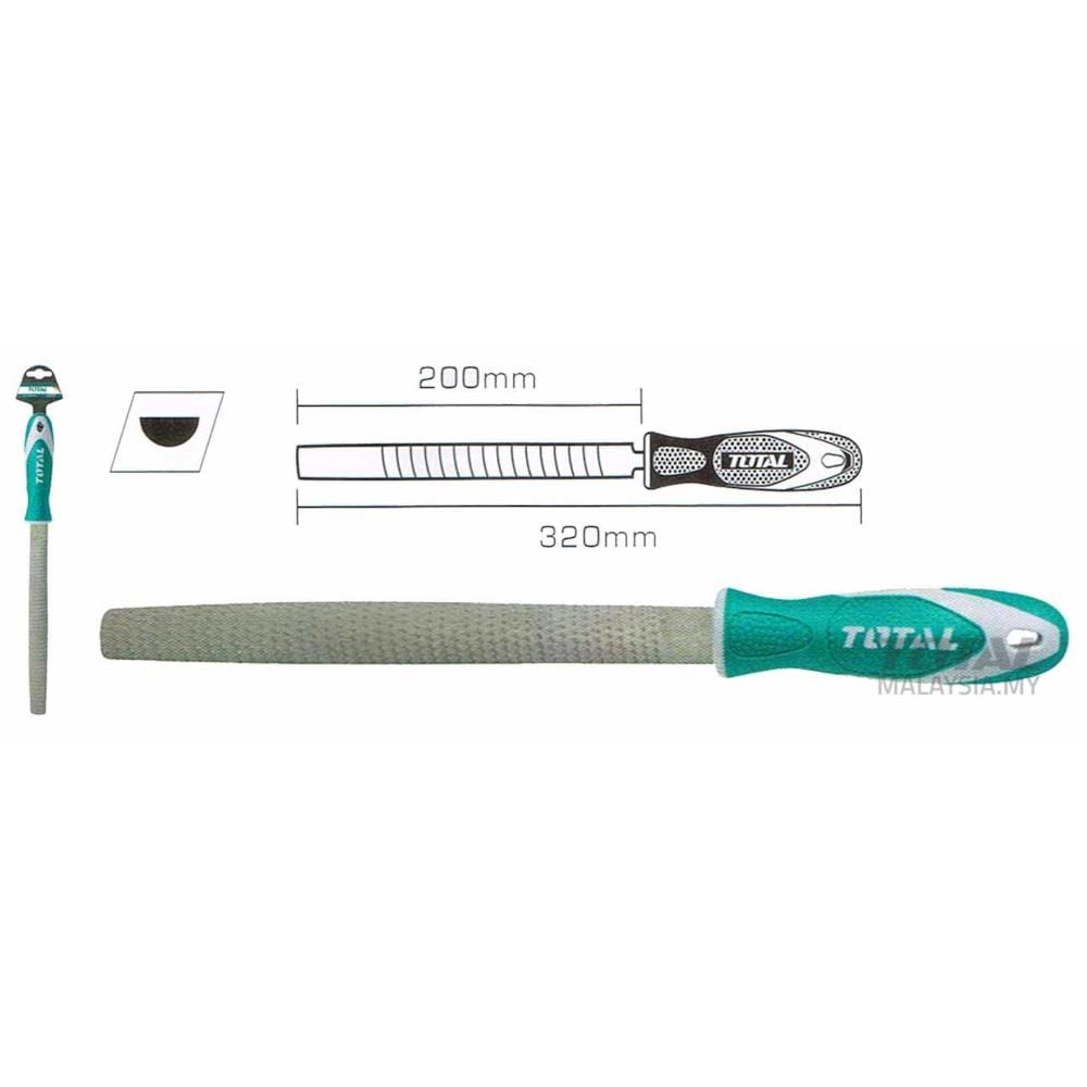TOTAL 8" HALF ROUND WOOD FILE THT91686P