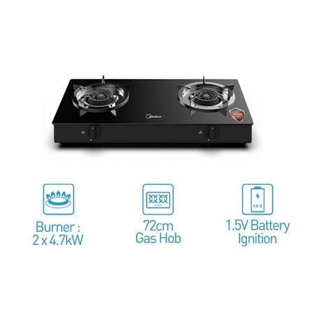 MIDEA GAS STOVE MGS-T211G 2BURNER 4.7KW