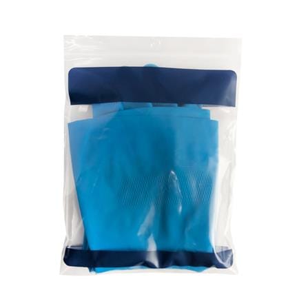 RUBBER GLOVES BY TORA SIZE M 12IN LIGHT BLUE