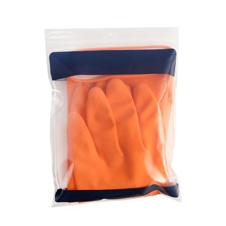 RUBBER GLOVES BY TORA SIZE M 13IN ORANGE
