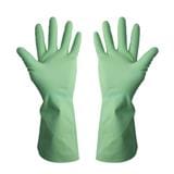 RUBBER GLOVES BY TORA SIZE M 12IN GREEN