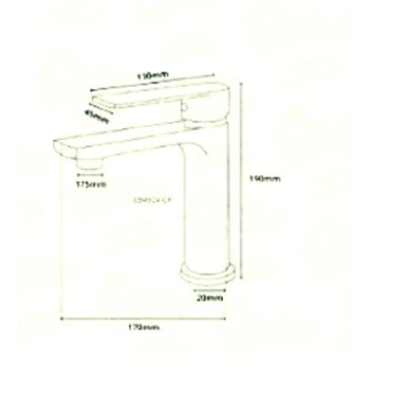 CABANA BASIN FAUCET CB4932-BLACK W3.5XD16.XH19 CM BRASS