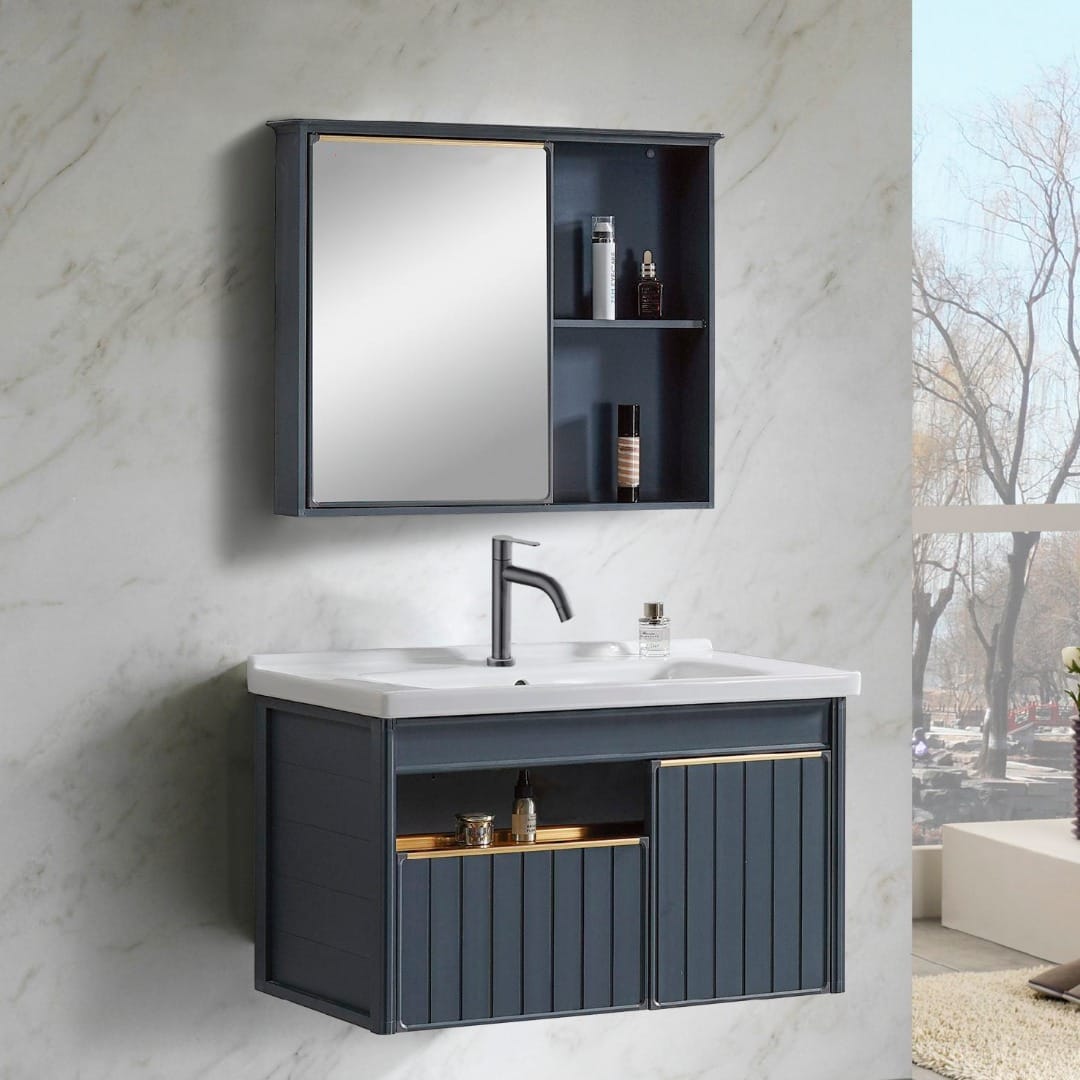 MD COUNTER WASHBASIN SET MBCSCS-800-DARK GREY