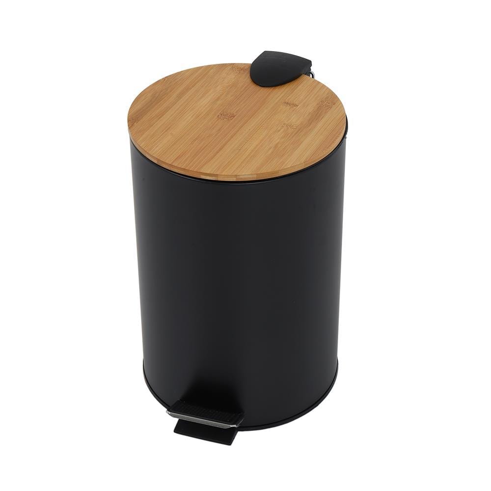 ROUND DUSTBIN SYLVAN 12L BLACK & BAMBOO