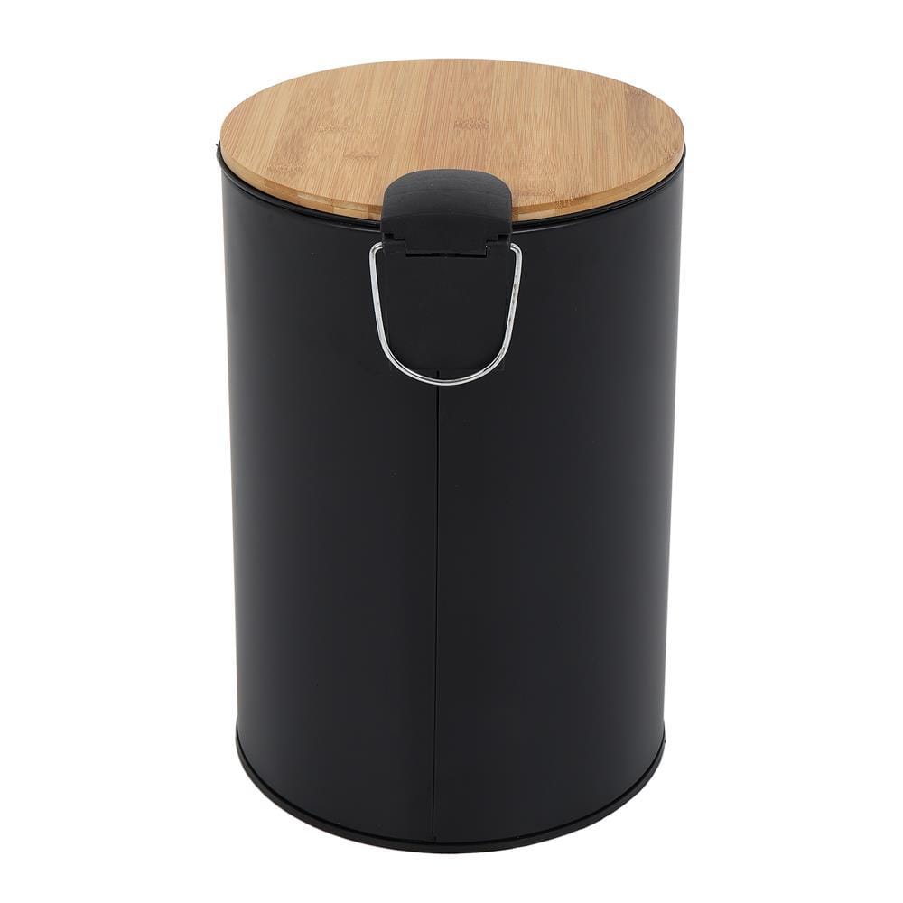 ROUND DUSTBIN SYLVAN 12L BLACK & BAMBOO