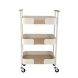 STACKO MELLOW 3 TIER SHELVES WITH WHEELS 44X28X73.5CM CREAM