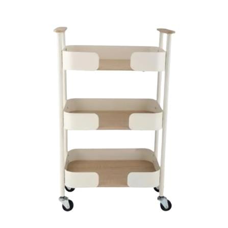STACKO MELLOW 3 TIER SHELVES WITH WHEELS 44X28X73.5CM CREAM