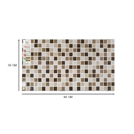 CITIGRES WALLTILE 30X60CM HIDRA WHITE MOSAIC BROWN 1.44M2