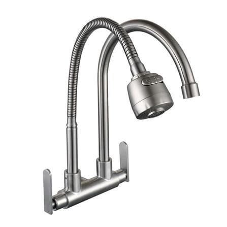 CABANA DOUBLE SINK FAUCET CB2542SS WDCCM SILVER