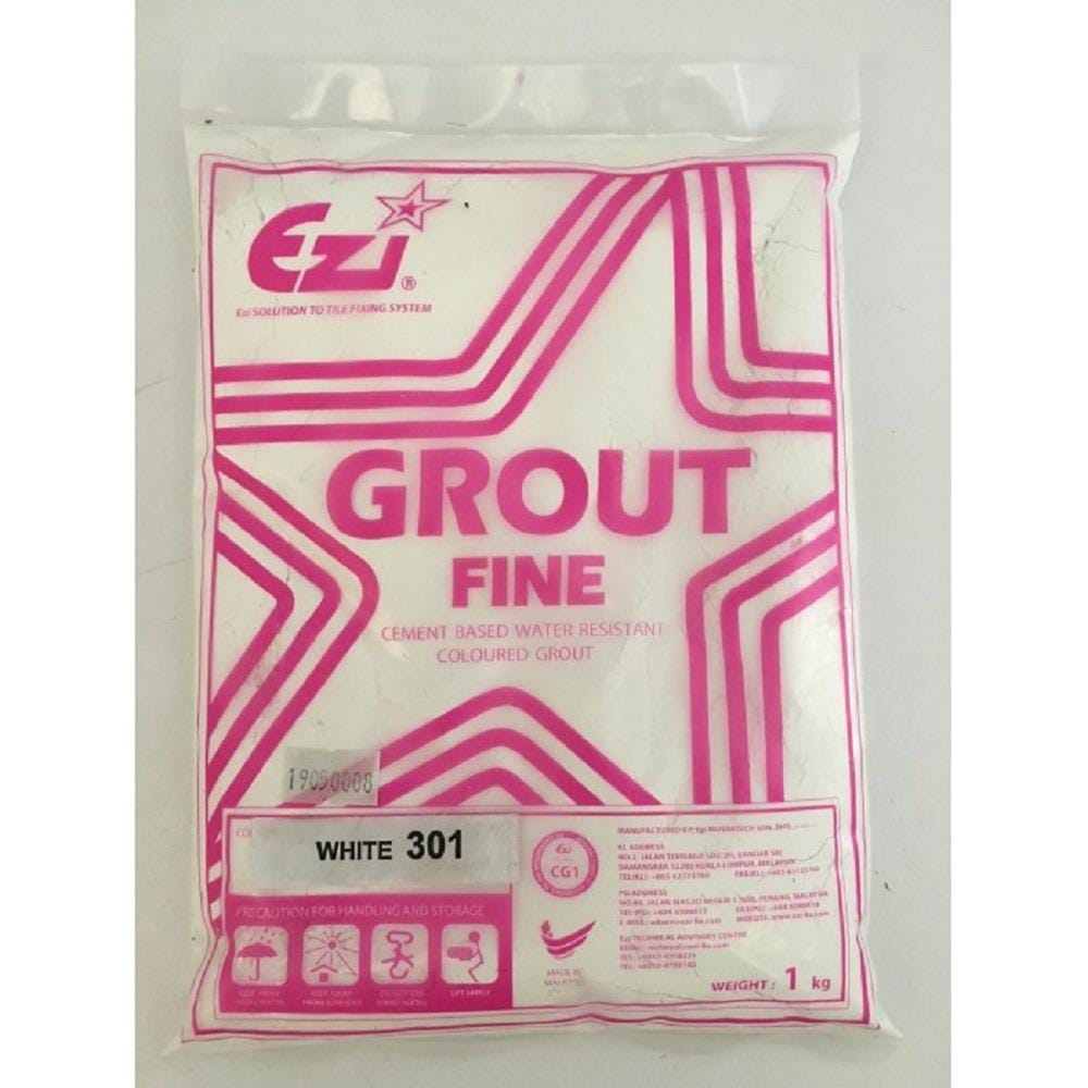 EZI GROUT TILES JOINT POWDER 301 WHITE 1KG