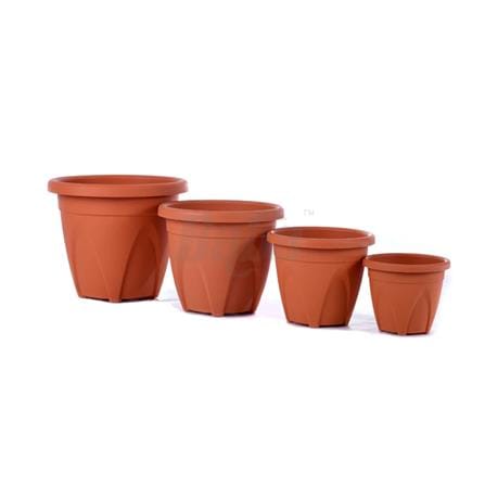 Baba Flower Pot Bio Round AR-330 Zen White