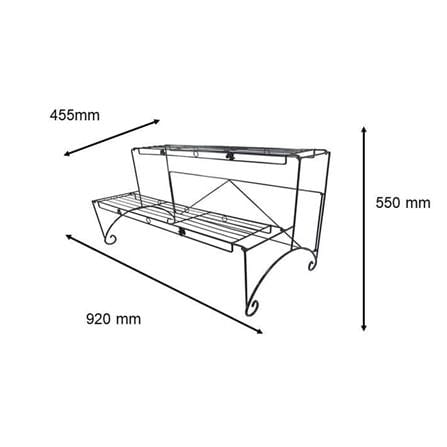 BABA WT-21(1A) 2 LAYER IRON RACK