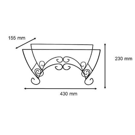 BABA PLANTER BOX IRON STAND WT-53