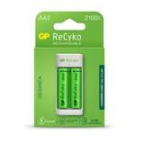 GP RECYKO E211 CHARGER (USB) 2-SLOT NiMH + 2x 2100mAh AA NiMH BATTERY