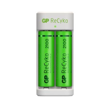 GP RECYKO E211 CHARGER (USB) 2-SLOT NiMH + 2x 2100mAh AA NiMH BATTERY