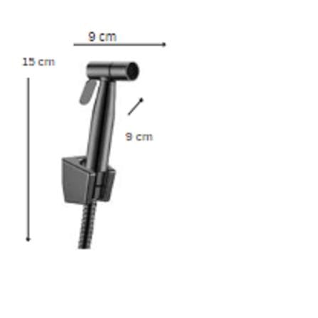 FILTON RINSING SPRAY SET BF-016-MG GUN METAL H14XW4XD7 CM
