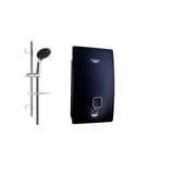 RUBINE SHOWER HEATER NON PUMP WITH HAND SHOWER S700N-CCB CARBON BLACK (CHROME ACCESSORIES SHOWER SET))