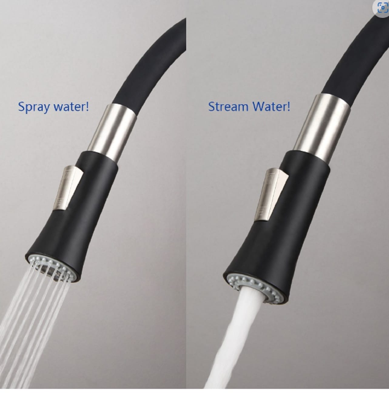 MODERN DEPOT SINK FAUCET DOUBLE FLEXI RUBBER HOSE PILLAR SINK TAP TF-PDFR-03 (PDCCX)
