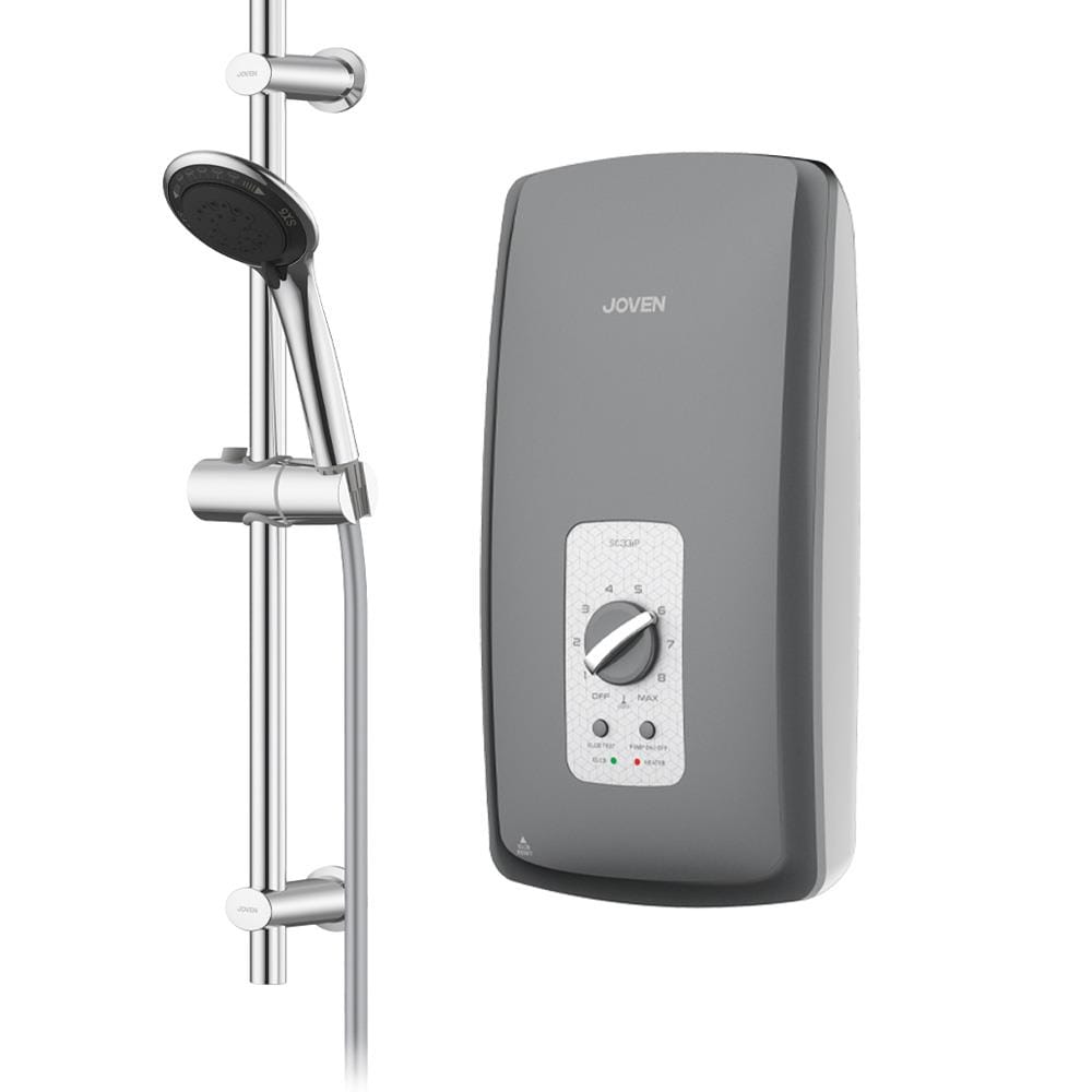 JOVEN SHOWER HEATER DC PUMP WITH HAND SHOWER SC33iP DARK GREY