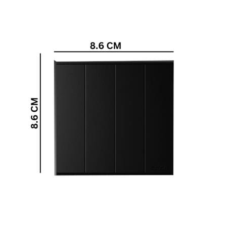 SWTICH 16A 4GANG 1WAY SIMON E6 721041-26 BLACK