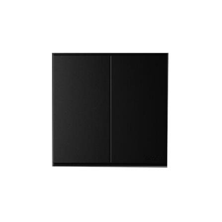 SWITCH 16A 2GANG 1WAY SIMON E6 721021-26 BLACK