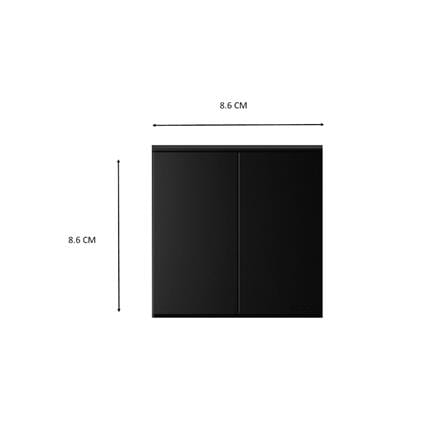 SWITCH 16A 2GANG 1WAY SIMON E6 721021-26 BLACK