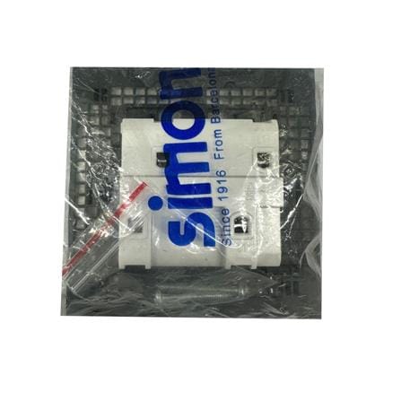 SWITCH 16A 2GANG 1WAY SIMON E6 721021-26 BLACK
