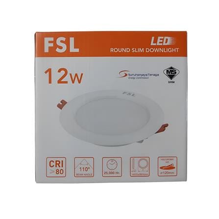 FSL DOWNLIGHT PANEL LED 4" 12W ROUND WARM WHITE ACRYLIC WHITE