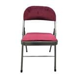 FURDINI CHAIR FAIR  VELVET- BURGUNDY W46.5xD78CM