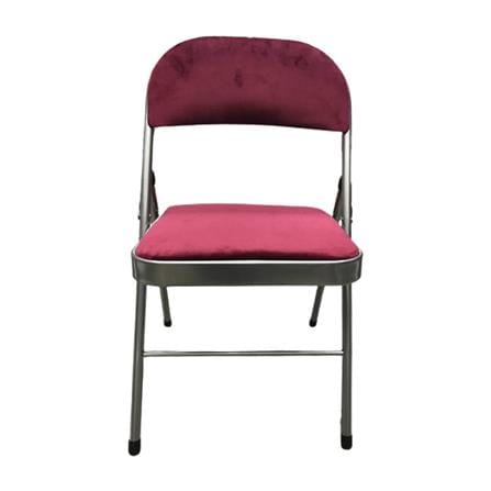 FURDINI CHAIR FAIR  VELVET- BURGUNDY W46.5xD78CM