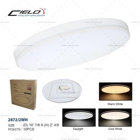 CEILING LAMP 2872/32W/3C CIELO WHITE 19"