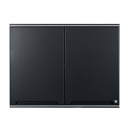 KING ROCKA PLATINUM WALL CABINET 2 DOOR CURVE GREY 90(L)x34CM(W)67.8(H)CM