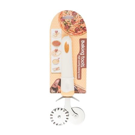 DOUBLE ROLLER PIZZA CUTTER PENGUIN KSA05 WHITE HANDLE