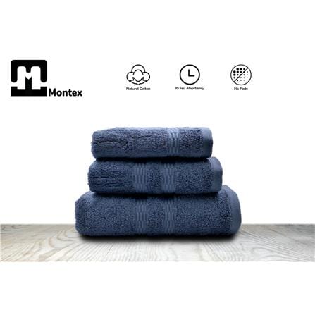 MONTEX SOFTY BATH TOWEL 68 X 137CM BLUE GREY