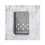 LOFTEX EMBROIDERY CIRCLE HAND TOWEL 15"X28"GREY