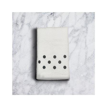 LOFTEX EMBROIDERY CIRCLE HAND TOWEL 15"X28"-WHI