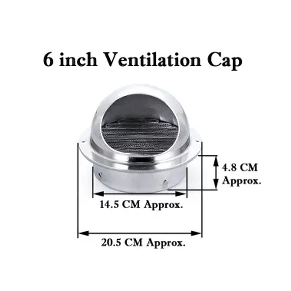 CENTO HOOD CAP STAINLESS STEEL HOM-CTDUCTCAP 6INCH