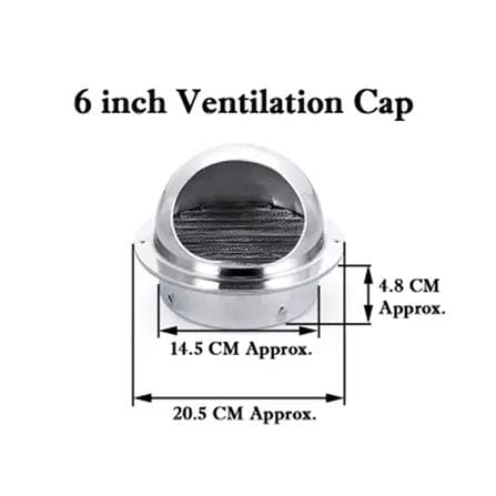 CENTO HOOD CAP STAINLESS STEEL HOM-CTDUCTCAP 6INCH