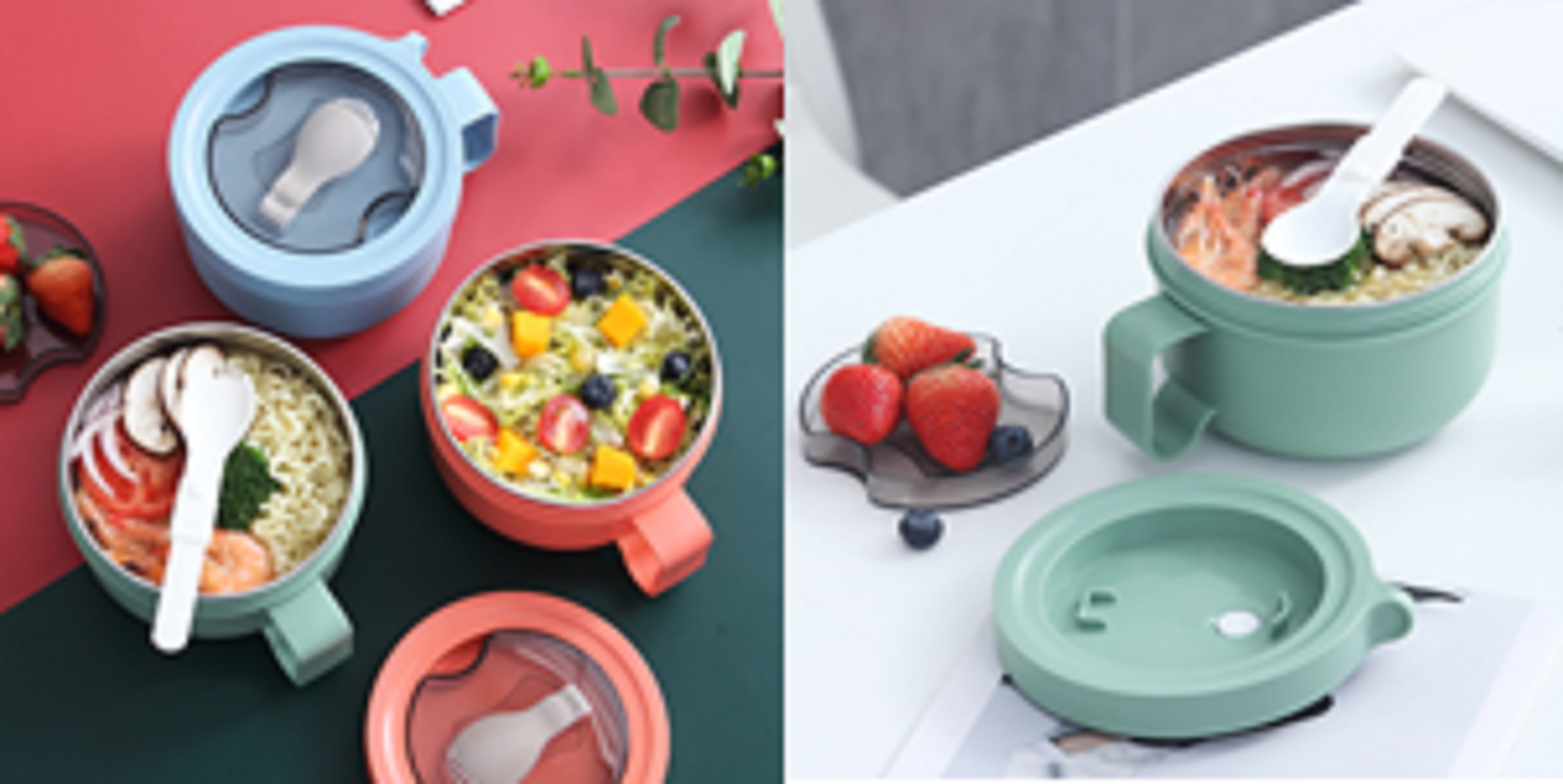 FOOD CONTAINER ROUND 0.85L COOK CHARCOAL BL/GR/PK