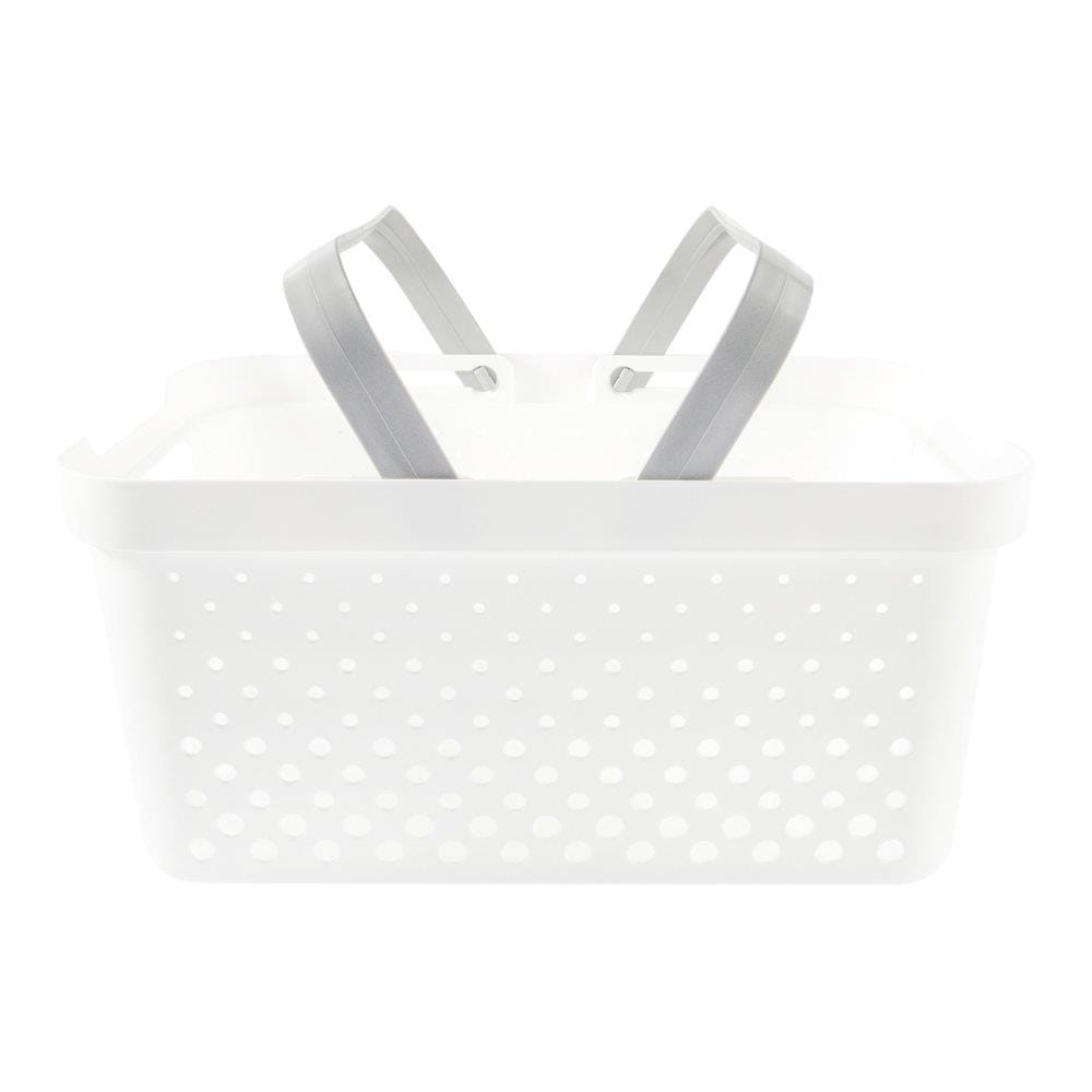 CLOTH BASKET SQUARE L MONO WHITE PLIM