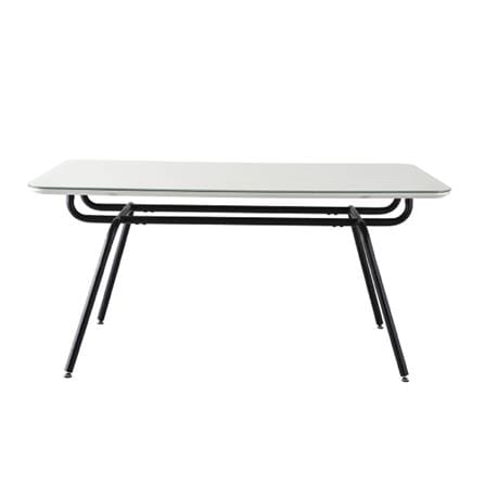 DINING TABLE GLASS GREY 160CM