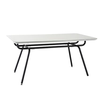DINING TABLE GLASS GREY 160CM